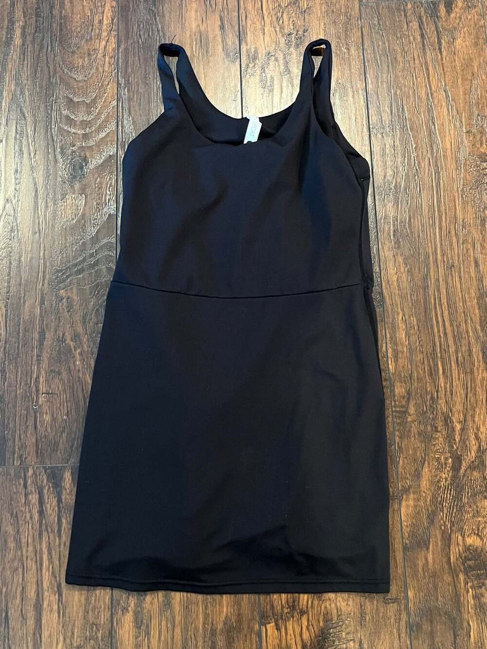 Elle Sport Black Active Tank Dress with Built-in Shorts and Pockets Size S